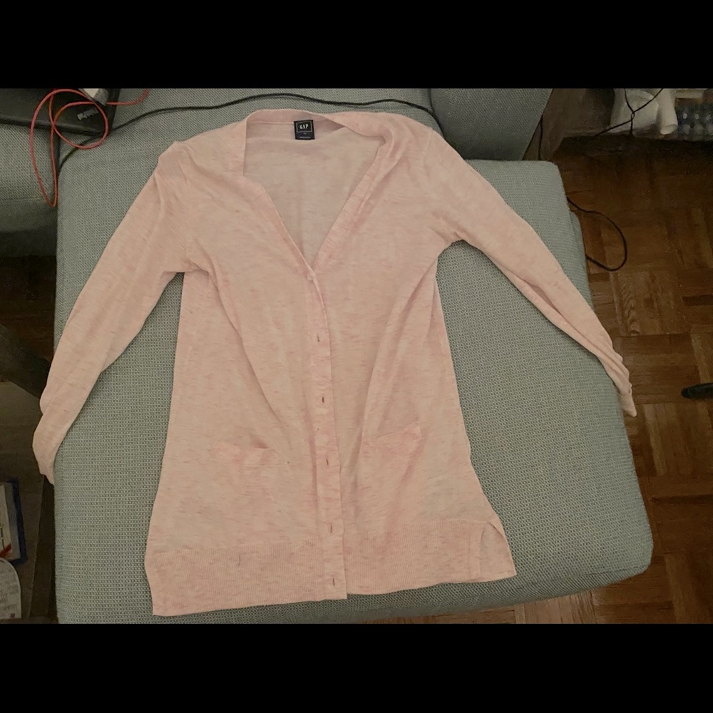 Pale pink thin cotton cardigan